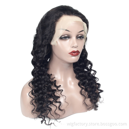 wholesale price virgin brazilian human hair wigs, loose deep wave human hair lace wigs,13*4 lace front human hair wigs